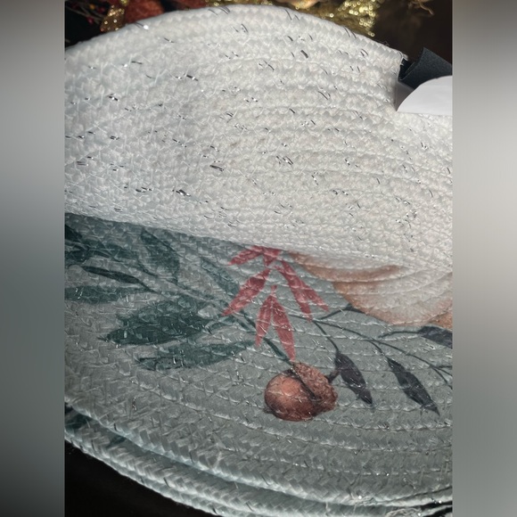 RACHEL ZOE NWT Fall Autumn Thanksgiving Pumpkin Set Of 4 15” Round Placemats - Picture 7 of 11